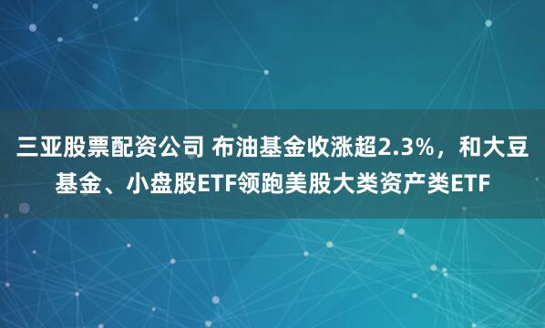 三亚股票配资公司 布油基金收涨超2.3%，和大豆基金、小盘股ETF领跑美股大类资产类ETF
